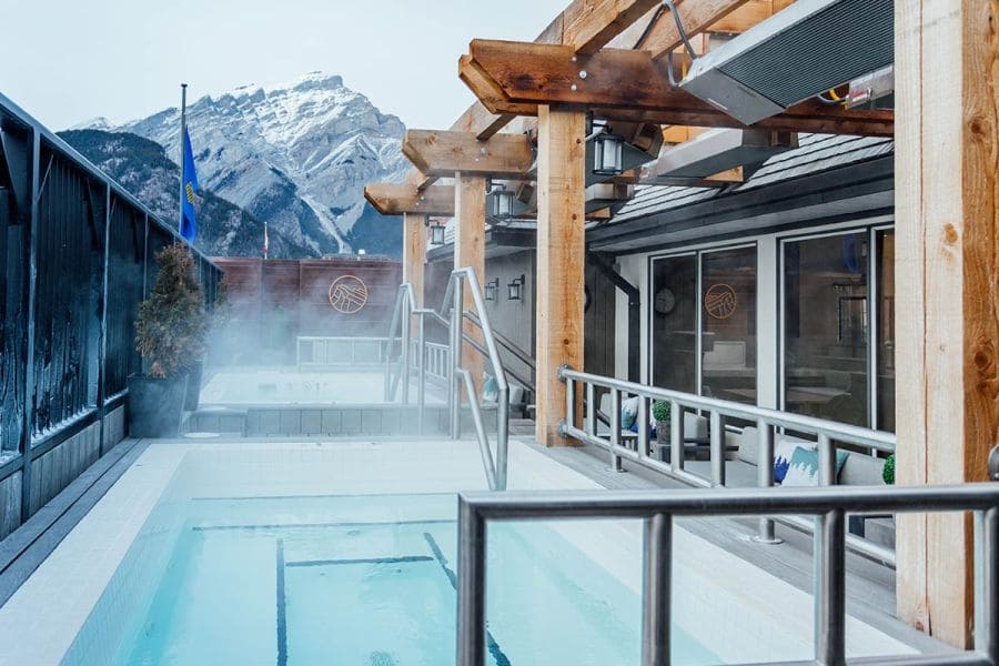 De hot tubs bij Mount Royal Hotel in Banff Canada