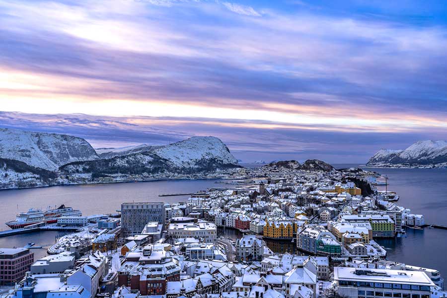 Alesund in de winter