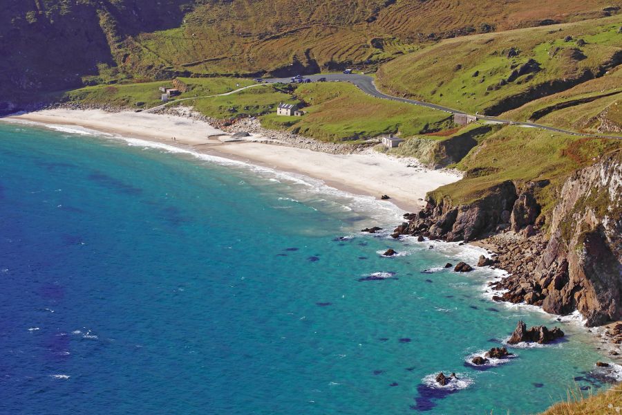 B&B autorondreis Ireland West, Achill Island strand