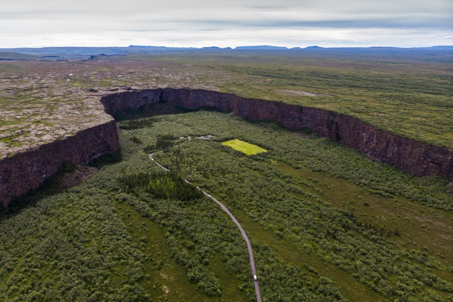 Asbyrgi kloof Noord-IJsland