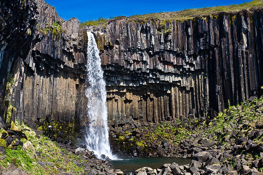 Skaftafell IJsland Svartifoss waterval