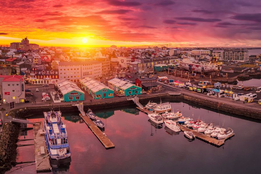 Reykjavik haven IJsland