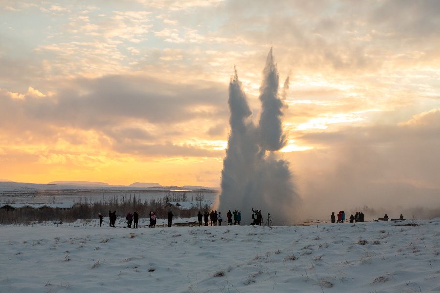 Geisers winter IJsland