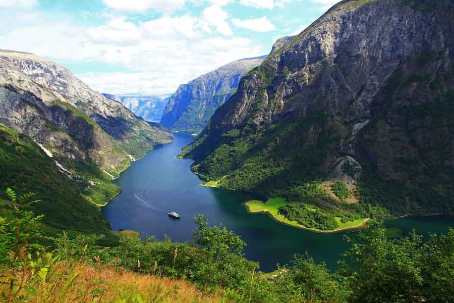 Naeroyfjord Noorwegen