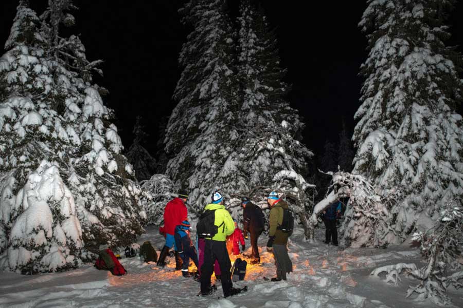 Sneeuwschoenwandeling Trysil, Noorwegen. Wintersport