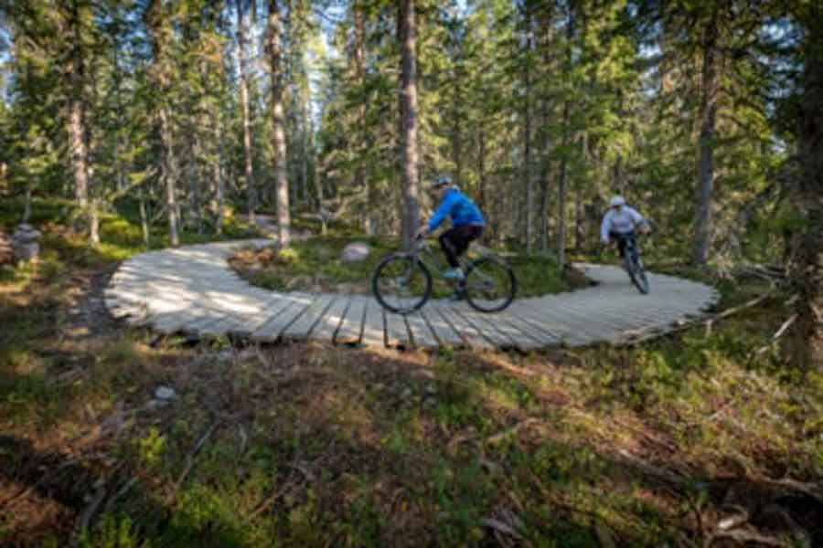 Mountainbiken in Salen in Zweden met Skistar
